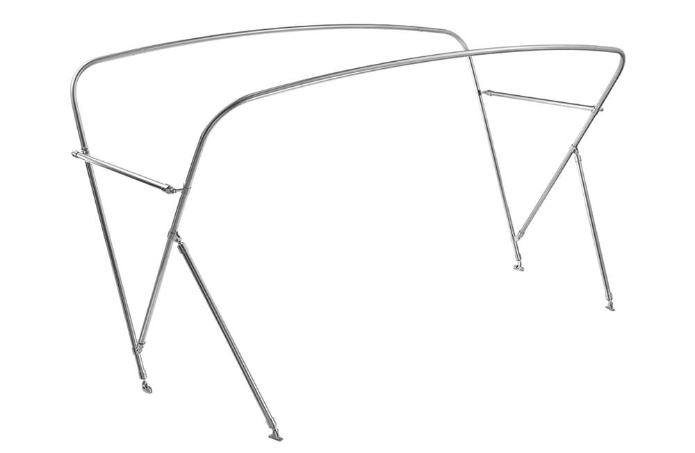 A 1-inch, 2-bow stainless steel dodger frame.